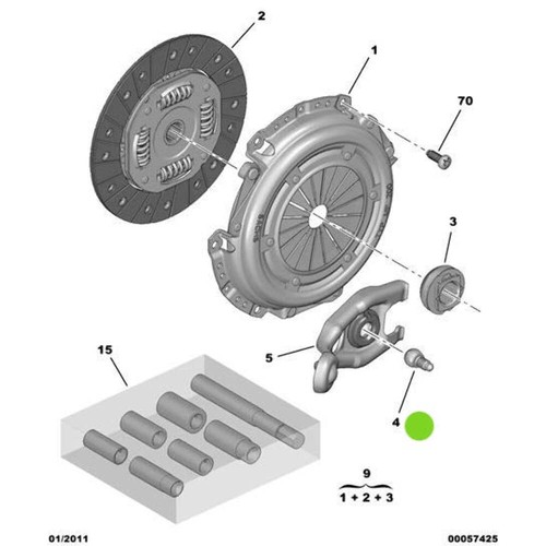 Genuine clutch fork ball - genuine, ball-joint