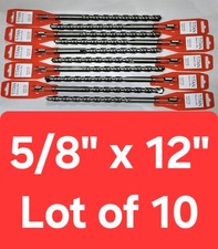 LOT of 10 SDS Plus 5/8" x 12"