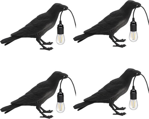 Crow black raven - crow, resin