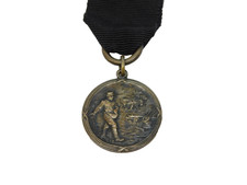 19th Century Silver Plated Farming Interest Medal Antique c1900