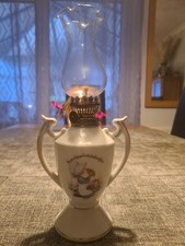 Vintage Petticoats and Pantaloons Porcelain Oil Lamp How Nice a day...kindness