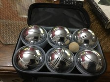 Metal Boules/Petanque  6 ball Set with Jack