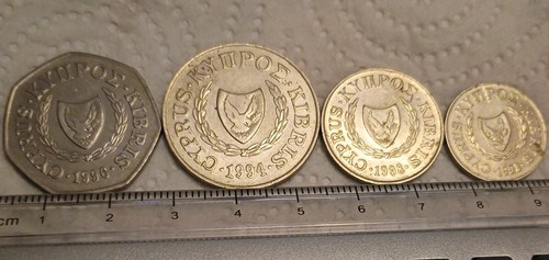 Set vintage cyprus coins - set, 4