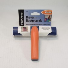 Brayer Backgrounds Roller Handle for Interchangeable Ink Pattern Rollers Fiskars
