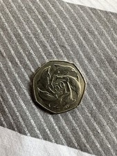 Rare Key Date GIBRALTAR 50p Fifty Pence Coin Ring of Dolphins Choice of Year