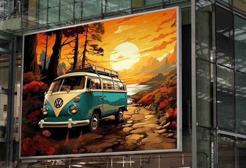 Trippy psychedelic camper - psychedelic,