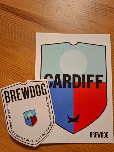 Brewdog cardiff pin badge and - brewdog,