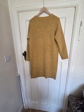 Women's Mustard Yellow long HEPBURN Cardigan. Size Medium