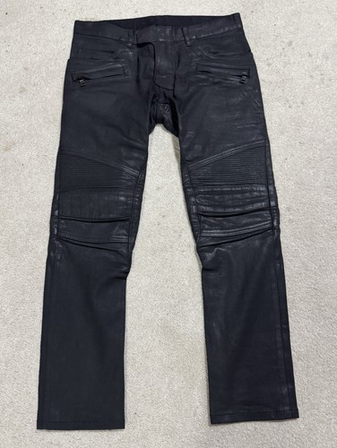 Rare balmain black waxed - black,