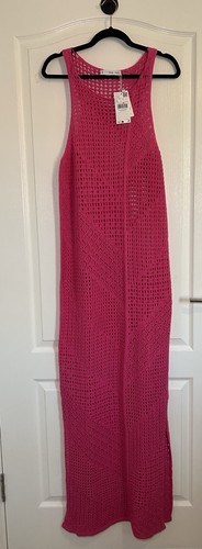 Women long crochet - women, pink