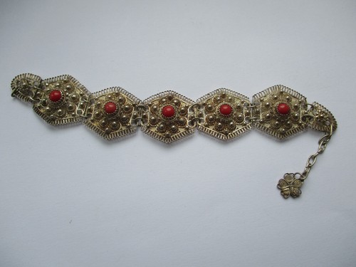 Silver dutch button - silver, bracelet