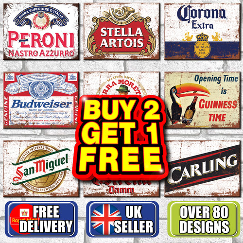 Man cave metal signs - shed, bar