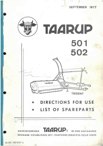 Taarup forage harvester - taarup,