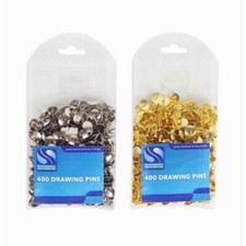 300 Drawing Pins Gold Silver