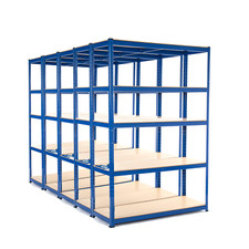 5 x Heavy Duty Steel Shelving Units | Metal Garage/Storage Racks 