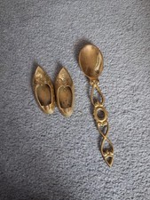 Vintage Brass Welsh Love Spoon
