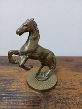 Rearing Solid Brass Horse 10cm High Vintage Collectible (bl)