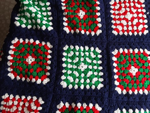 Bright crochet blanket