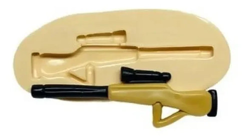 Gun raffle silicone fondant - gun,