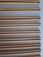 9x Pair Vintage CHOPSTICKS Light Wood 70s