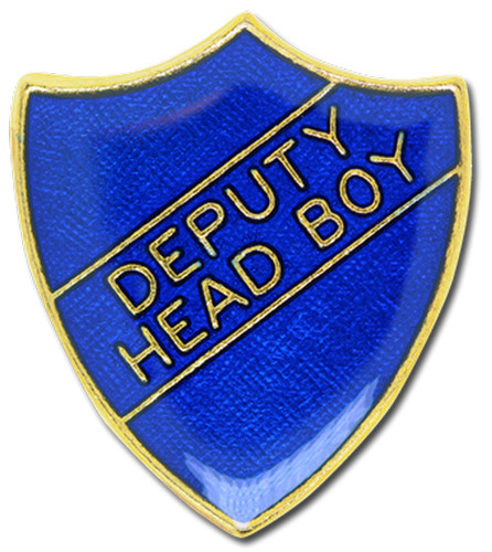 Deputy head boy pin badge - deputy, in