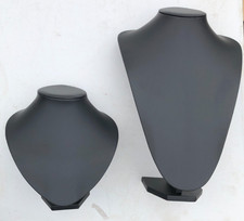 Set 2 Black Faux Leather