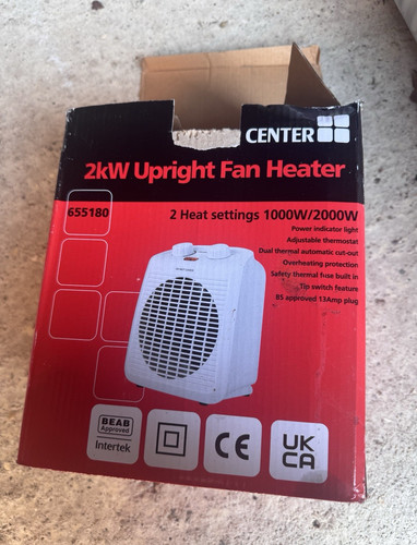 Center 2kw upright fan heater - center,