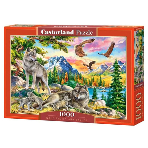 Puzzle 1000 wolf family - puzzle,