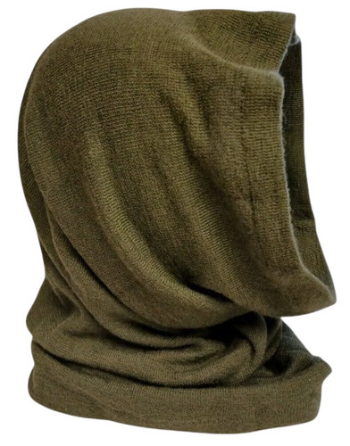 Headover snood 100 wool green - 100%,