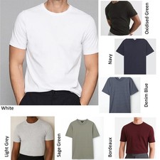 Ex-Reiss Mens Bless T-Shirt Short Sleeve Crew Cotton White Grey Green Navy RP£28