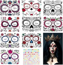 Day of the Dead Face Tattoos