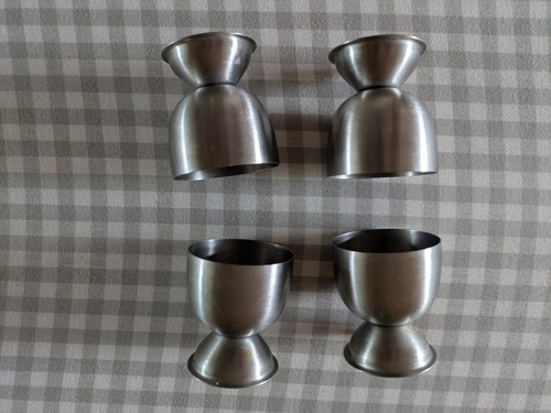 Stainless steel egg cups - steel,