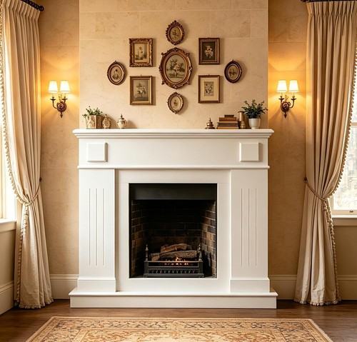 Fireplace surround mantel - fireplace,