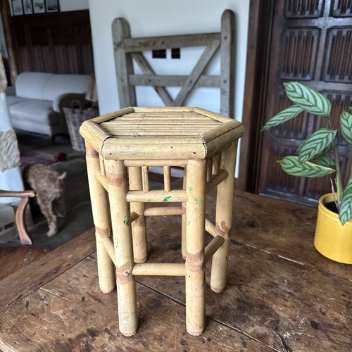 Bamboo vintage plant stand - bamboo,