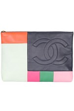 CHANEL 2015 O-CASE LEATHER CLUTCH