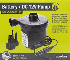 Summit Battery or 12V Car DC Mains Electric Air Pump Inflator Air Bed Mattress
