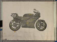 JPS Norton 1989 RCW588 motorcyle/motorbike racing print/poster motorsport