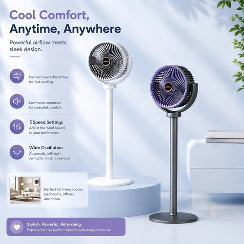 Speed pedestal fan - 5,