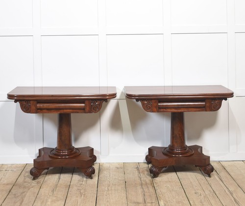 Pair mahogany tea - pair, of