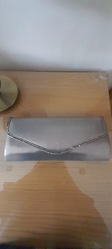 Clutch bag with - with, grey
