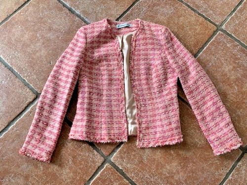 Pink and white - weave, effect
