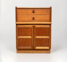 Vtg Mid Century Teak Media Record Player Hifi CD storage Unit Cabinet