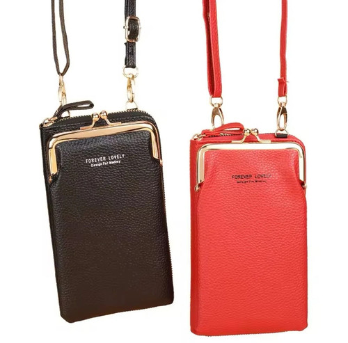 Ladies double zip cross body - double,
