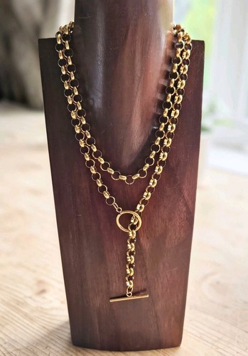 Gold lariat drop - gold, y-drop