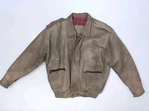 Vtg italian leather bomber - vtg,