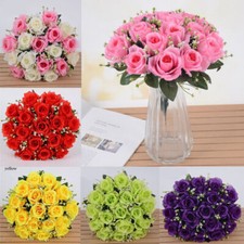 Large Silk Rose Peony  Artificial Flowers Fake Bouquet Wedding Home Party Decor