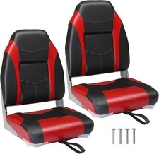 2-Pack PEXMOR Boat Seats Folding High Back Waterproof Captain Boat Seats