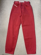Diesel SADDLE Jeans Baggy Relaxed Tapered Red Mens Vintage W28 L34 (2989)