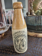 R. Emmerson The Doctors Stout Pictorial Ginger Beer bottle Newcastle on Tyne*