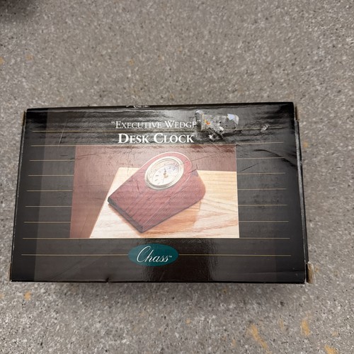 Executive wedge desk clock - wedge,